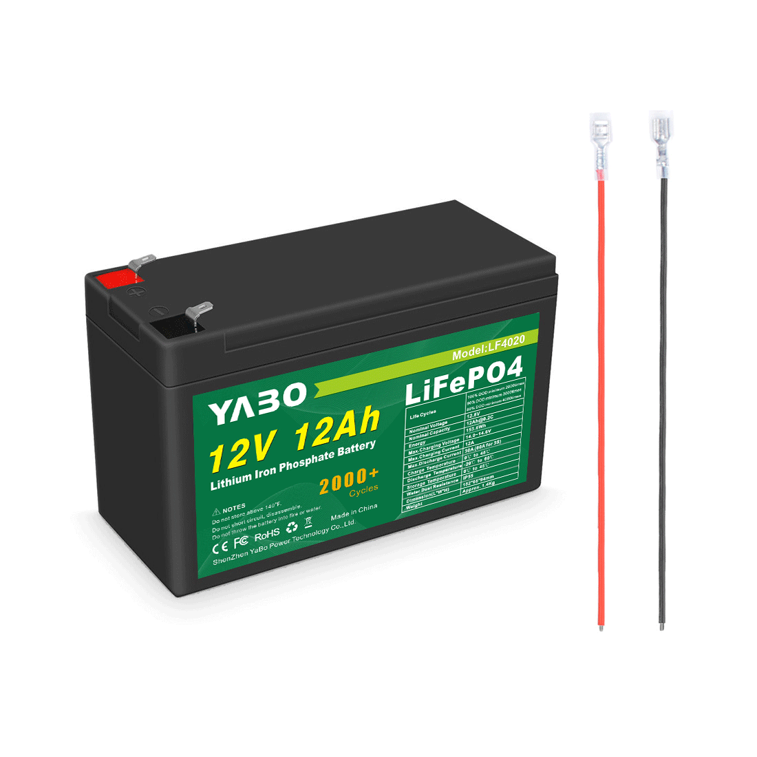 12V 12Ah Lithium  Iron Phosphate Disaster-resistant LiFePO4 Batteries